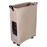 Cestone tessuto beige pieghevole cm39x19,5h58