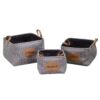 Cesta tessuto 1-3 grigio quadro cm35x35h30