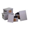 Scatola tessuto 1-4 grigio rettangolarecm40x30h22