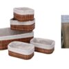 Cassetto bambu'+ cassetto bambù 1-2 2 pezzi cm 36x26h12
