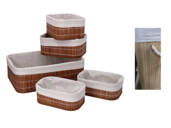 Cassetto bambu'+ cassetto bambù 1-2 2 pezzi cm 36x26h12