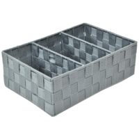 Cassetto poliestere grigio 3 scomparti cm31x21h10