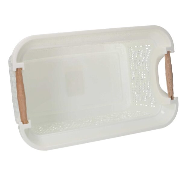 Cassetto plastica bianco rettangolare cm53x34h24,5