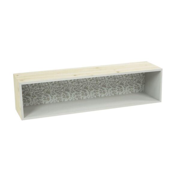 Mensola legno rebecca rettangolare cm60x15x15