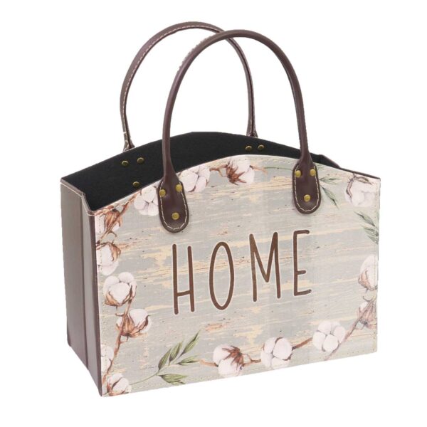 Portariviste ecopelle grigio home rettangolare cm33,5x15,5h25,5