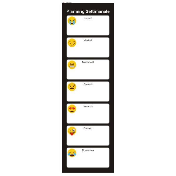 Lavagna magnetica emoji con pennarello cm20x60x1,5