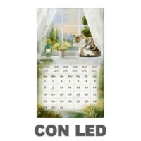 Quadro led con calendario bianco rettangolare cm30x50x1,8