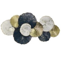 Quadro metallo oro blu cm91,4x6,4x49,5