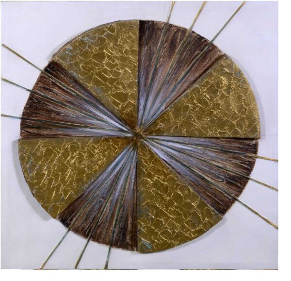 Quadro legno oro quadro cm80x3x80