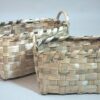 Cesta portalegna fiordella 1-2 noce alta rettangolare cm69x50h33 made in italy