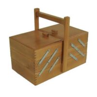 Portalavoro n.12 noce cm34xh18/29,5x20 legno di faggio made in italy