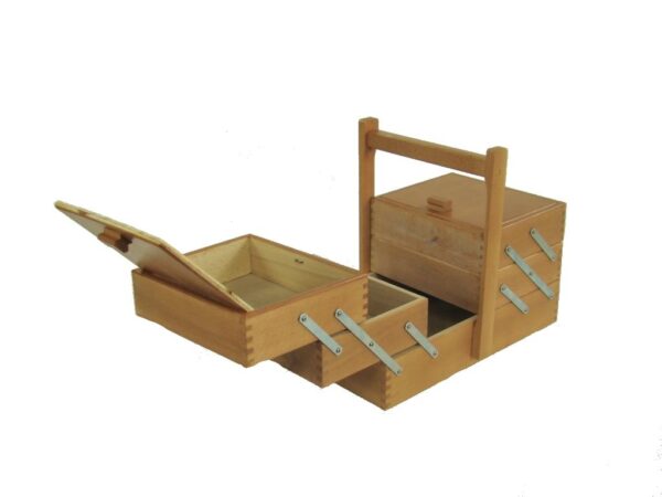 Portalavoro n.12 noce cm34xh18/29,5x20 legno di faggio made in italy
