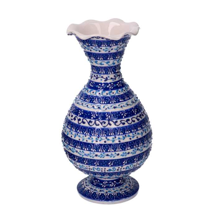 Vaso ceramica blu cm ø12h25