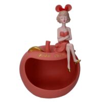 Donna resina svuotatasche rosa cm21x16h30