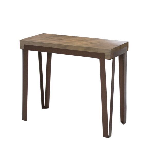 Consolle allungabile 90x40/300 cm Rio telaio Ruggine