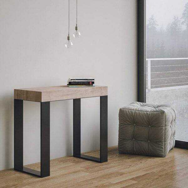 Consolle allungabile 90x40/196 cm Tecno Small telaio Antracite