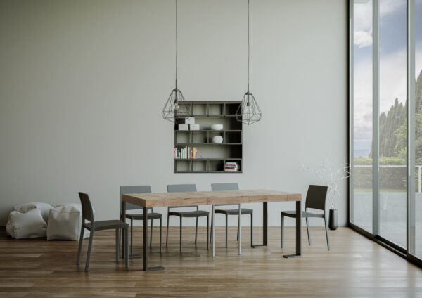 Consolle allungabile 90x40/196 cm Tecno Small Premium telaio Antracite