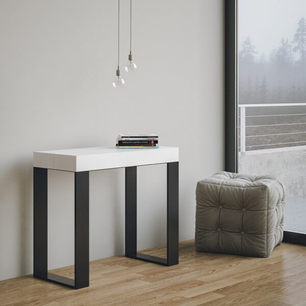 Consolle allungabile 90x40/196 cm Tecno Small Premium telaio Antracite