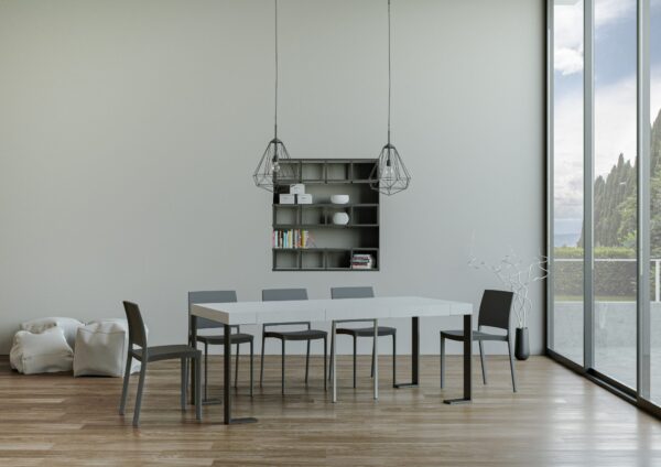 Consolle allungabile 90x40/196 cm Tecno Small Premium telaio Antracite