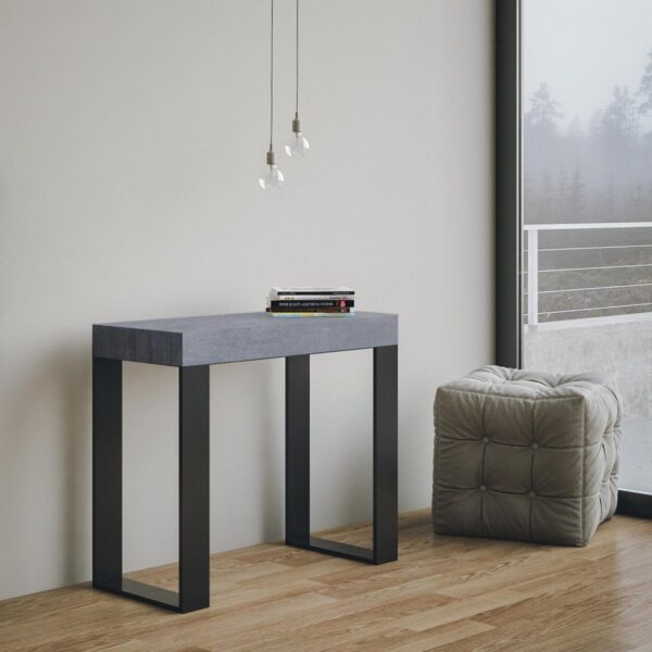 Consolle allungabile 90x40/196 cm Tecno Small Premium telaio Antracite