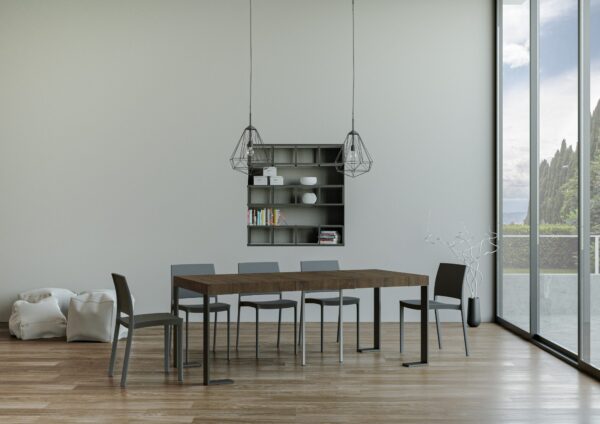 Consolle allungabile 90x40/196 cm Tecno Small Premium telaio Antracite