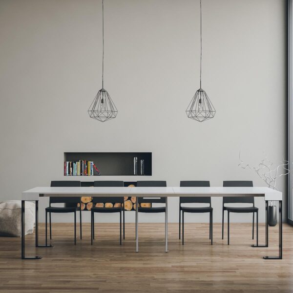 Consolle allungabile 90x40/300 cm Tecno telaio Antracite