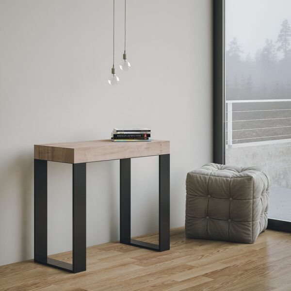 Consolle allungabile 90x40/300 cm Tecno telaio Antracite