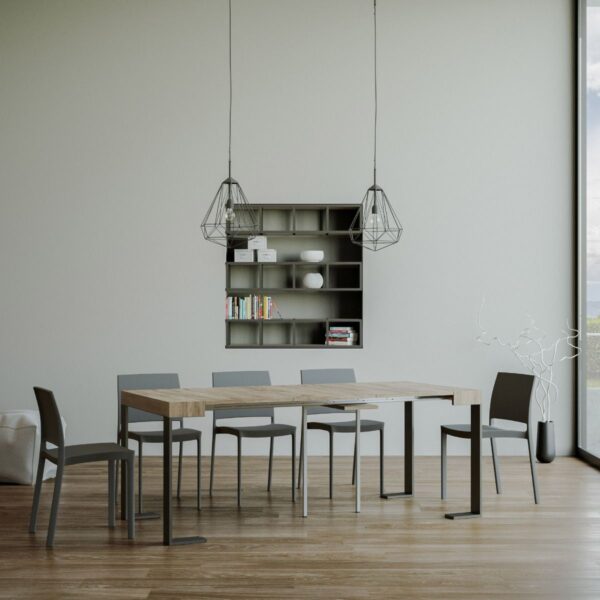 Consolle allungabile 90x40/300 cm Tecno telaio Antracite