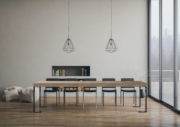 Consolle allungabile 90x40/300 cm Tecno Premium telaio Antracite