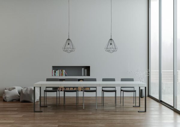 Consolle allungabile 90x40/300 cm Tecno Premium telaio Antracite