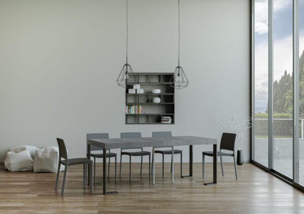 Consolle allungabile 90x40/300 cm Tecno Premium telaio Antracite