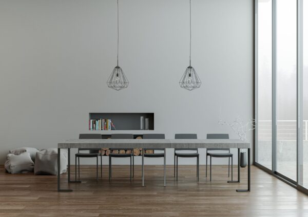 Consolle allungabile 90x40/300 cm Tecno Premium telaio Antracite
