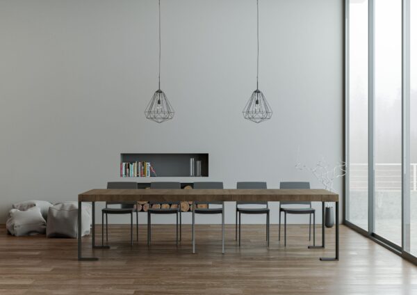 Consolle allungabile 90x40/300 cm Tecno Premium telaio Antracite
