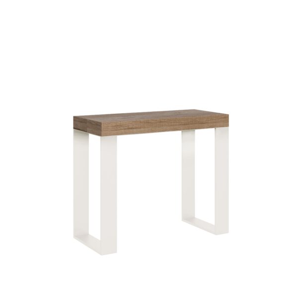 Consolle allungabile 90x40/196 cm Tecno Small telaio Bianco