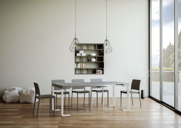 Consolle allungabile 90x40/196 cm Tecno Small telaio Bianco