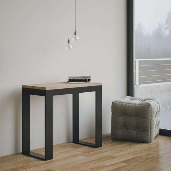 Consolle allungabile 90x40/196 cm Tecno Small Evolution telaio Antracite