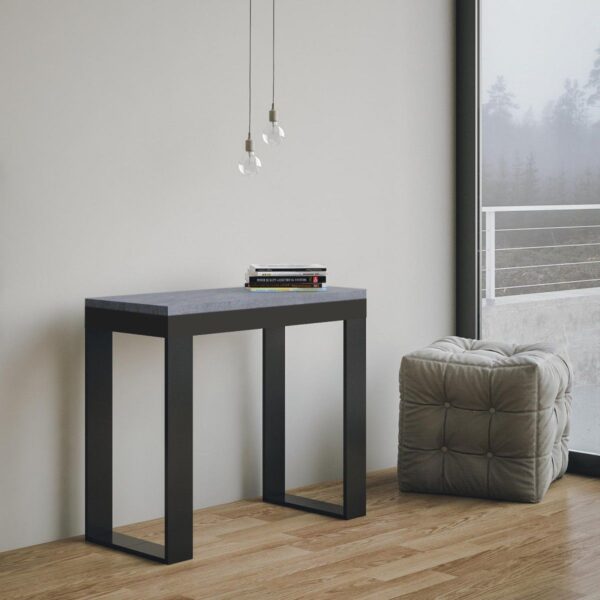 Consolle allungabile 90x40/196 cm Tecno Small Evolution telaio Antracite