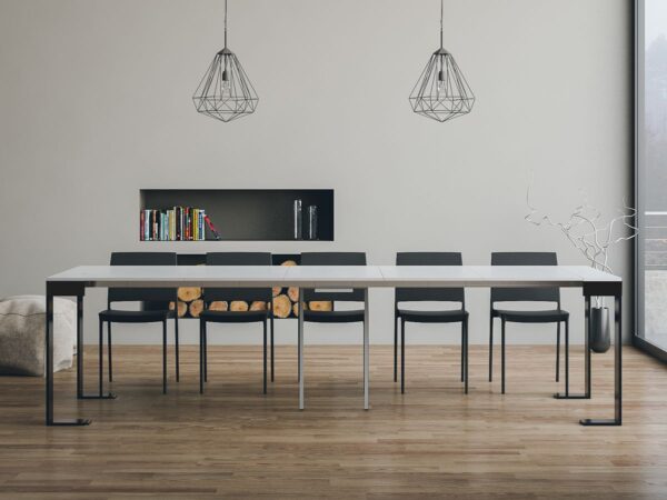 Consolle allungabile 90x40/300 cm Tecno Evolution telaio Antracite