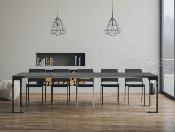 Consolle allungabile 90x40/300 cm Tecno Evolution telaio Antracite