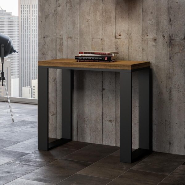 Consolle apribile 90x45/90 cm Tecno Libra telaio Antracite