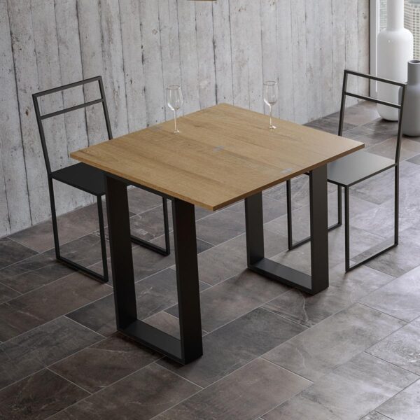 Consolle apribile 90x45/90 cm Tecno Libra telaio Antracite