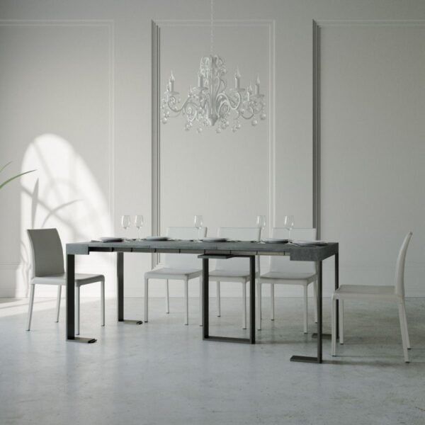 Consolle allungabile 90x40/196 cm Sintesi Small telaio Antracite