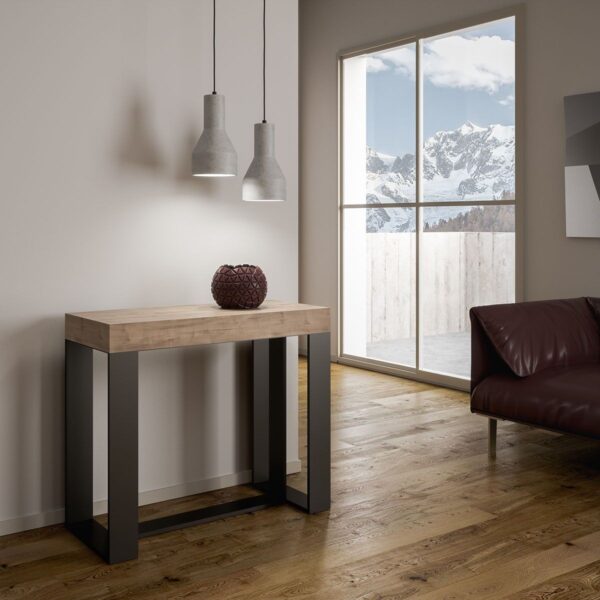 Consolle allungabile 90x40/196 cm Futura Small telaio Antracite