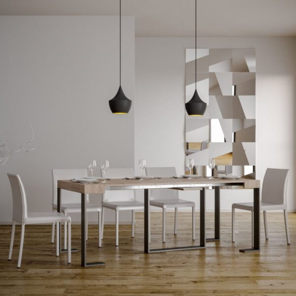 Consolle allungabile 90x40/196 cm Futura Small telaio Antracite