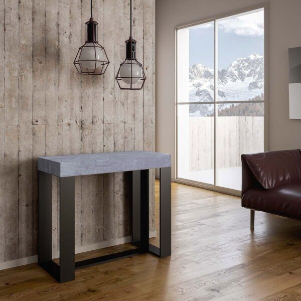 Consolle allungabile 90x40/196 cm Futura Small telaio Antracite