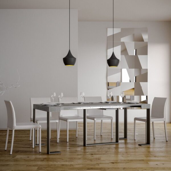 Consolle allungabile 90x40/196 cm Futura Small telaio Antracite