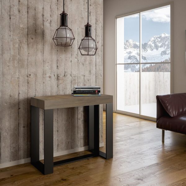 Consolle allungabile 90x40/196 cm Futura Small telaio Antracite