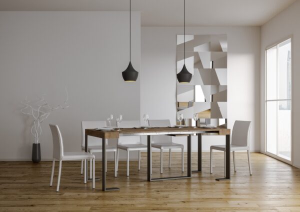 Consolle allungabile 90x40/196 cm Futura Small telaio Antracite