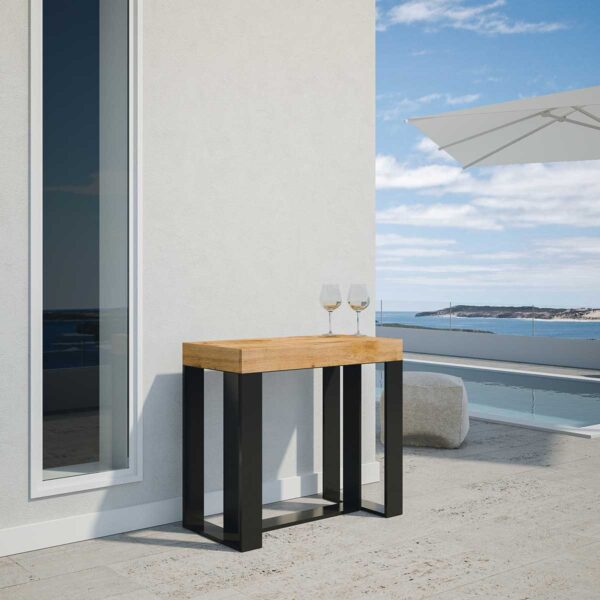 Consolle allungabile 90x40/190 cm Futura Small telaio Antracite