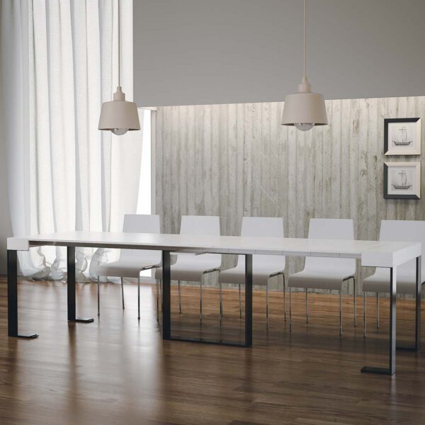 Consolle allungabile 90x40/300 cm Futura telaio Antracite
